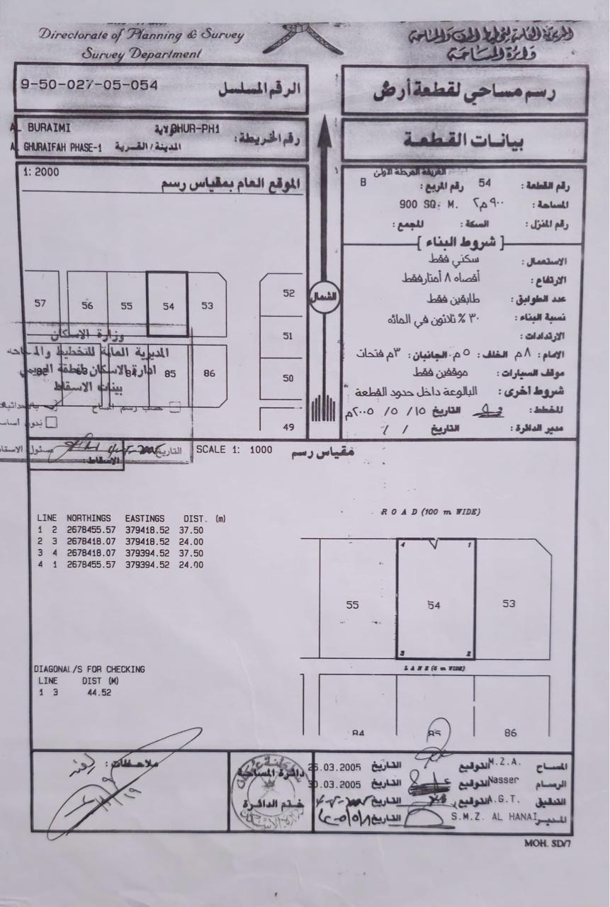 Residential Land in Al Buraymi, Al Ghurayfah