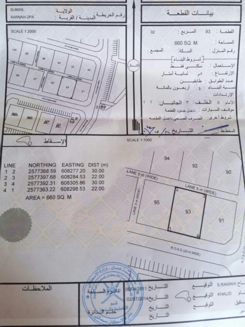 Residential Land in Al Uwaynah, Samail