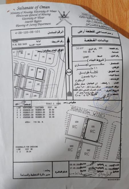 Commercial Land in Ar Raddah, Nizwa