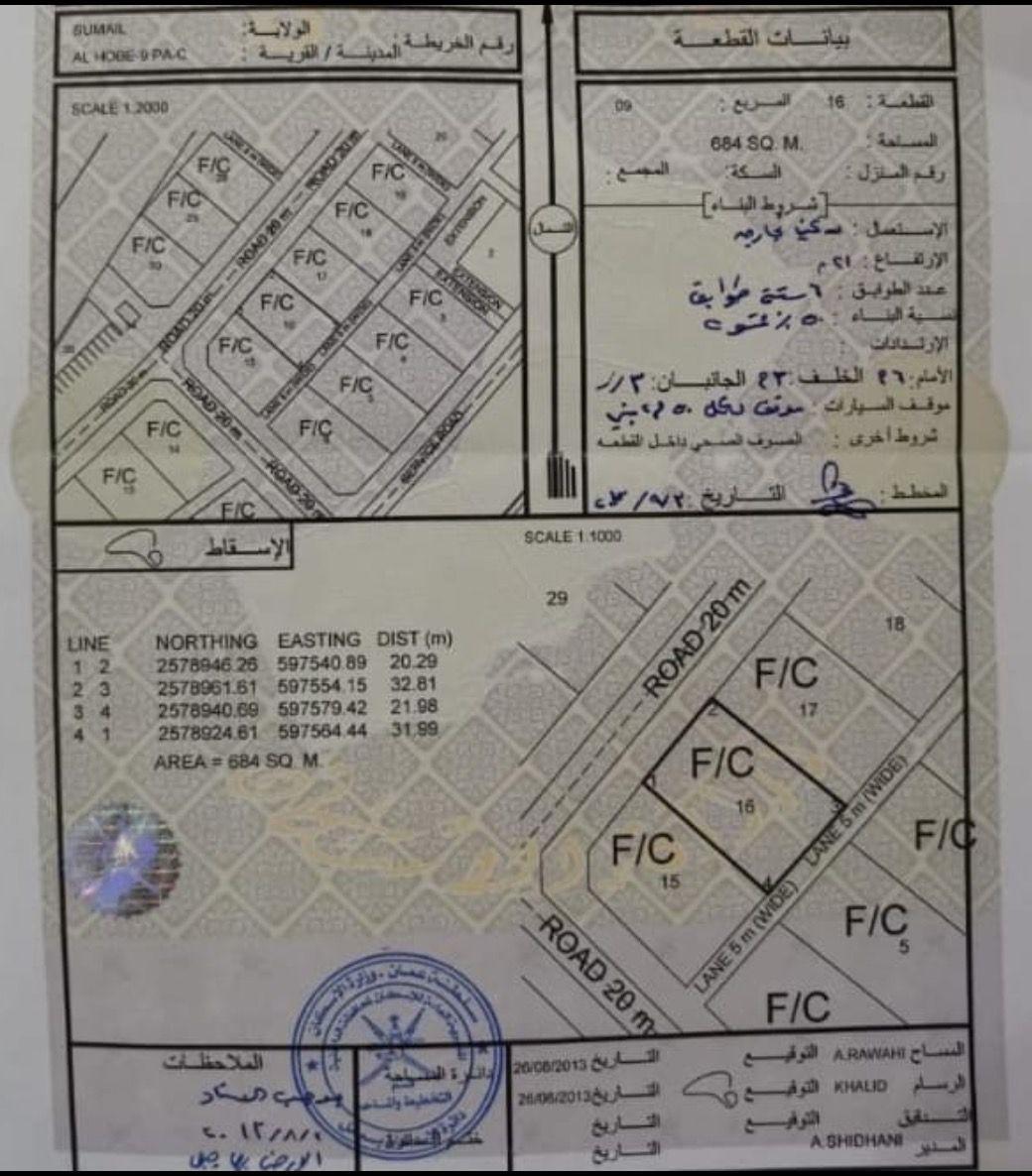 Commercial Land in Samail, Samail