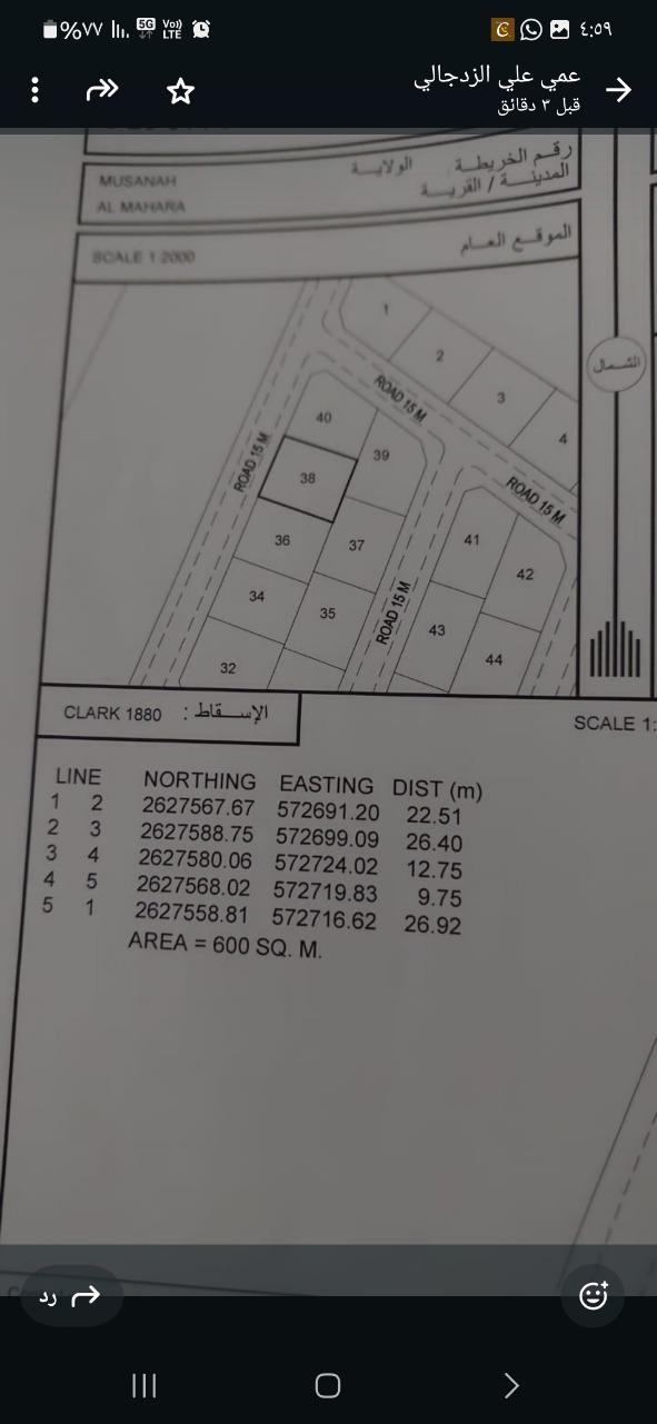 Residential Land in Al Musanaah, Maharah