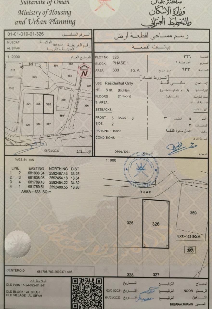 Residential Land in Muscat, Muscat