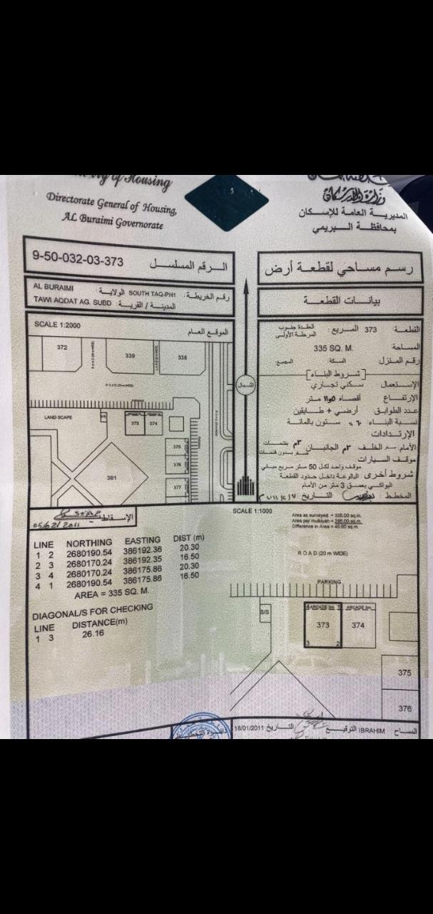 Commercial Land in Mazari Al Uqdah, Al Buraymi