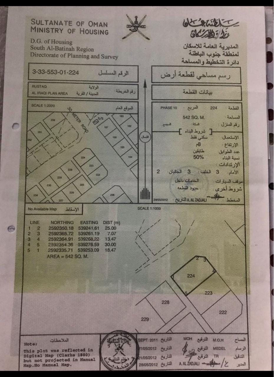 Residential Land in Ar Rustaq, At Tuwayyah