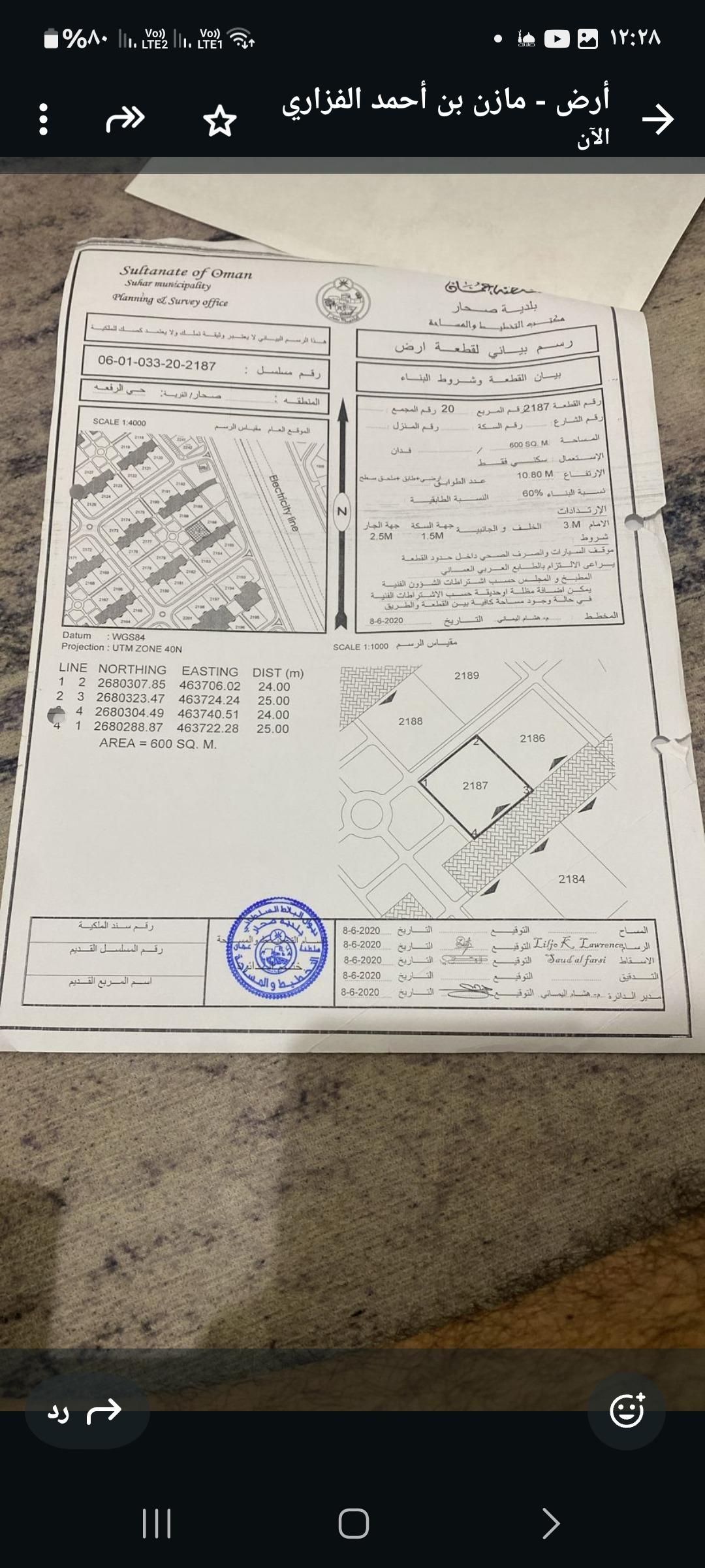 Residential Land in Sayh Al Makarim, Sohar