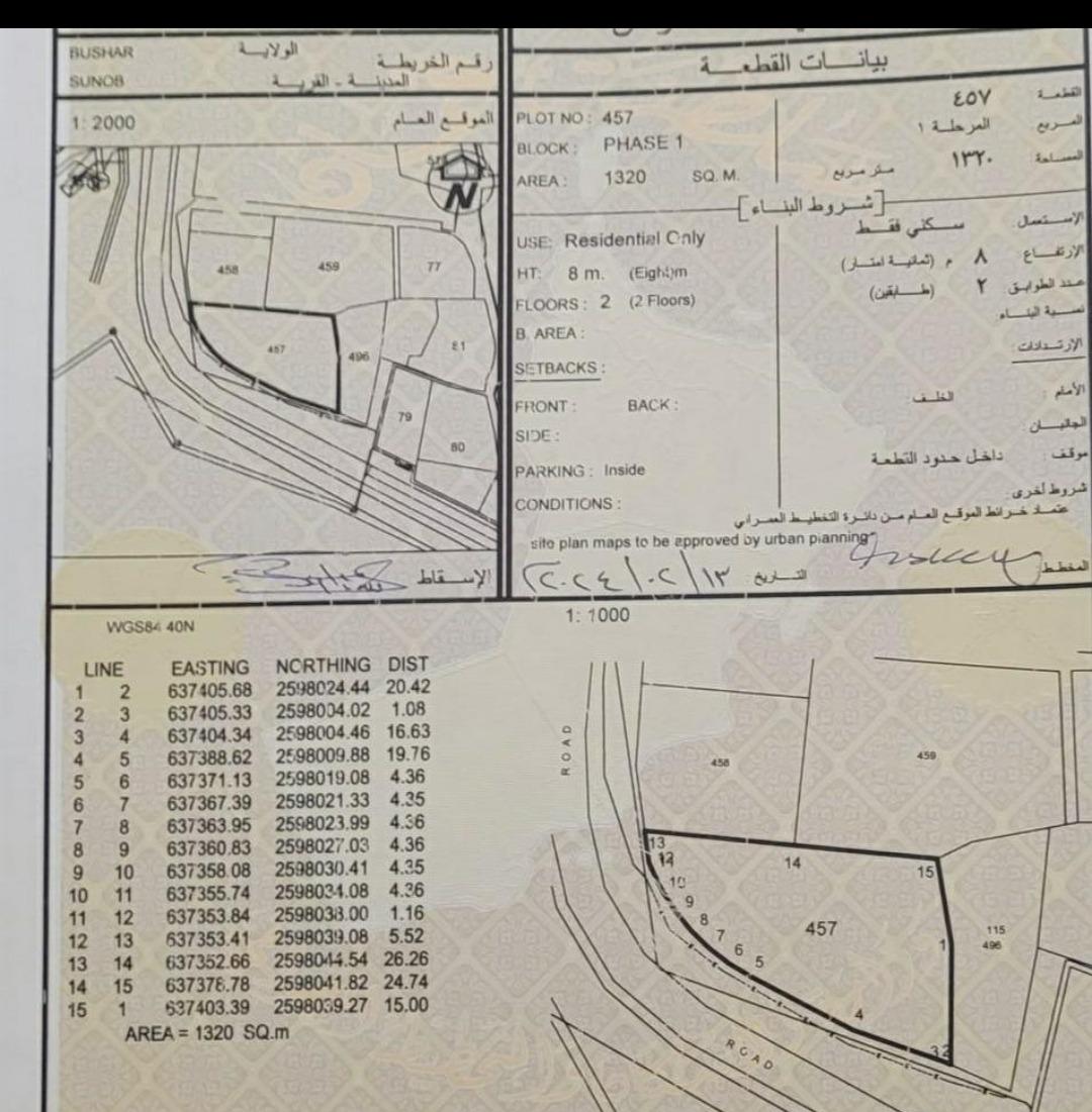 Residential Land in Bausher, Muscat