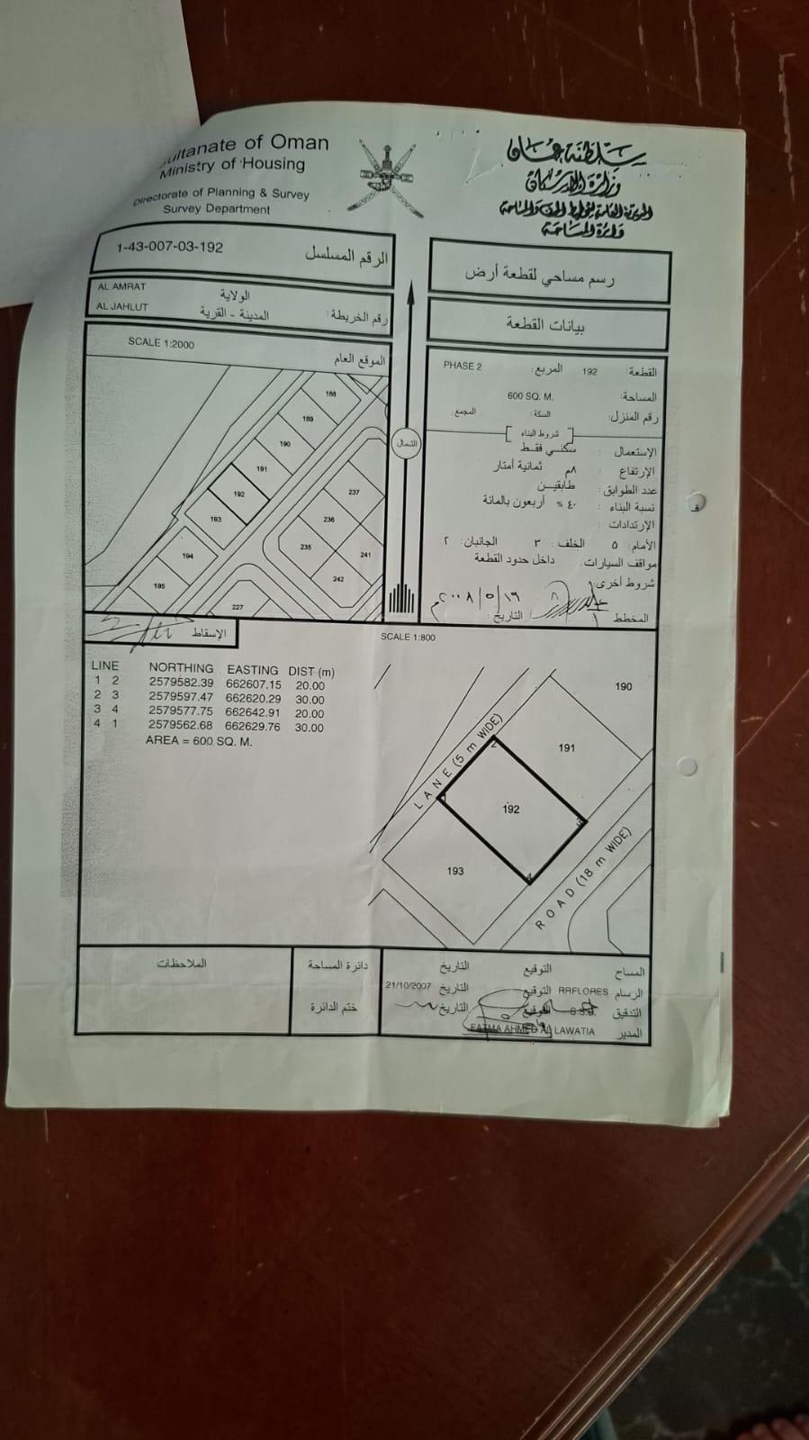 Residential Land in Muscat, Al Amrat