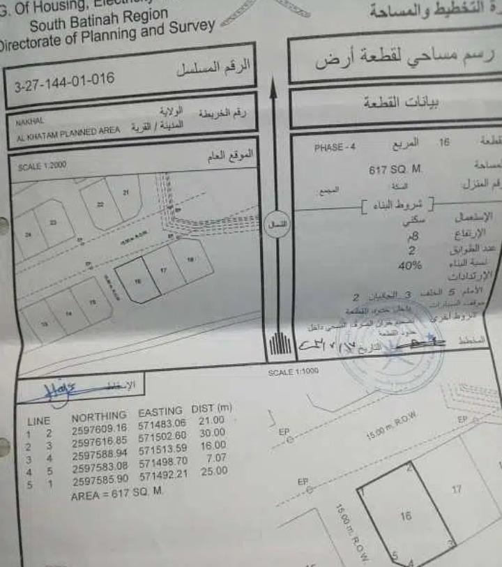 Residential Land in Nakhal, Al Khatm