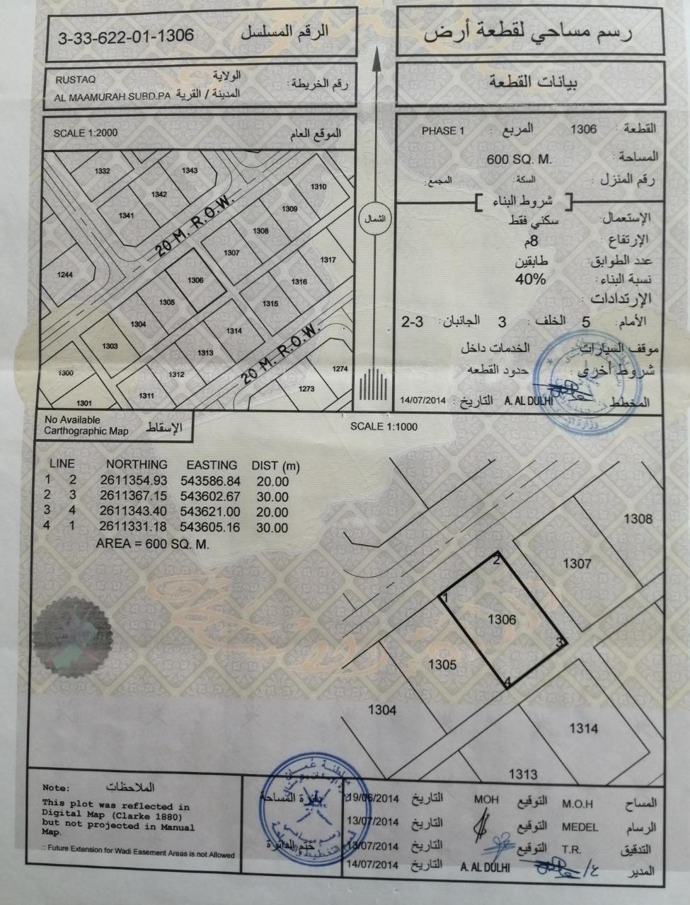Residential Land in Ar Rustaq, Al Batinah South