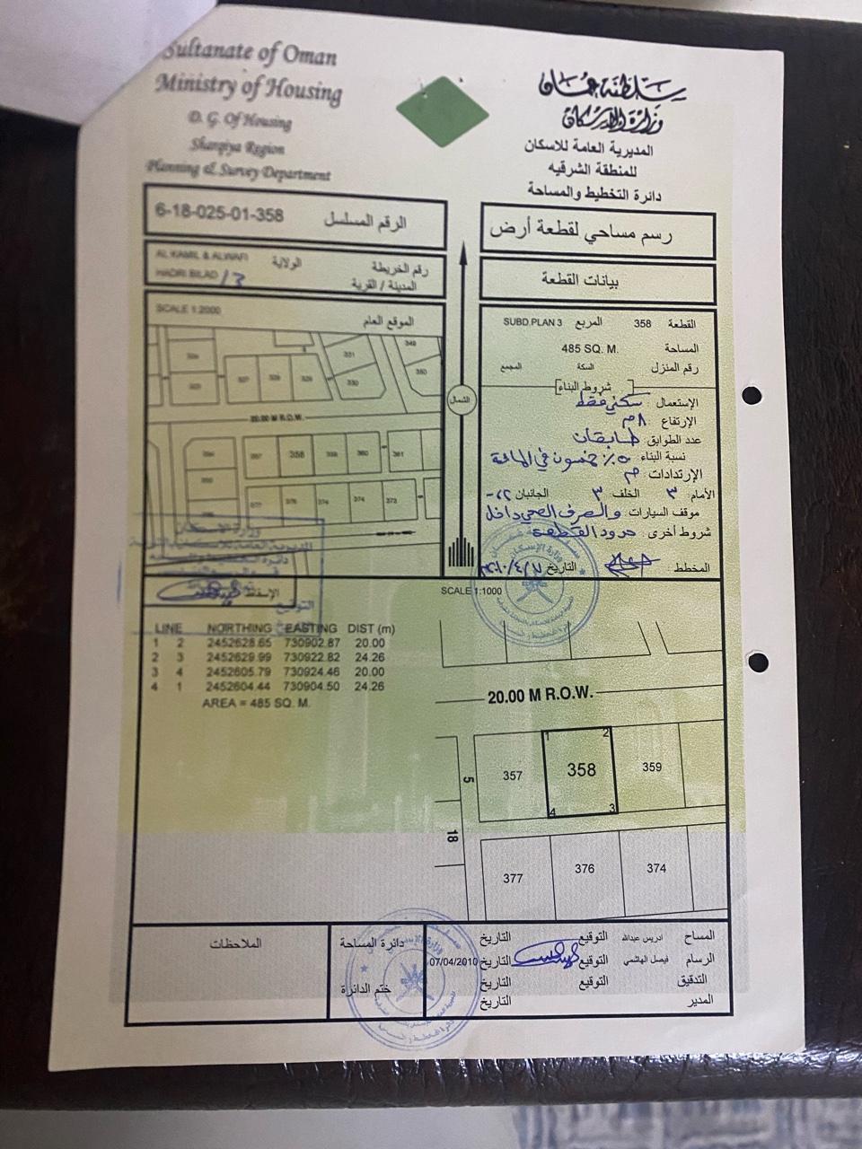 Residential Land in Al Kamil Wa Al Wafi, Ash Sharqiyah South