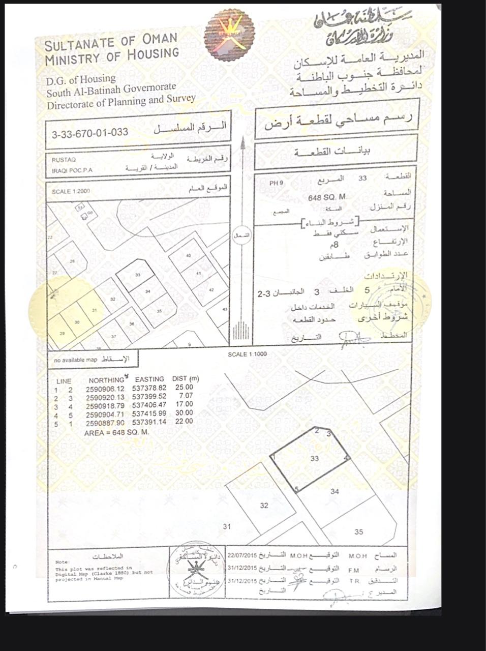 Residential Land in Ar Rustaq, Al Batinah South