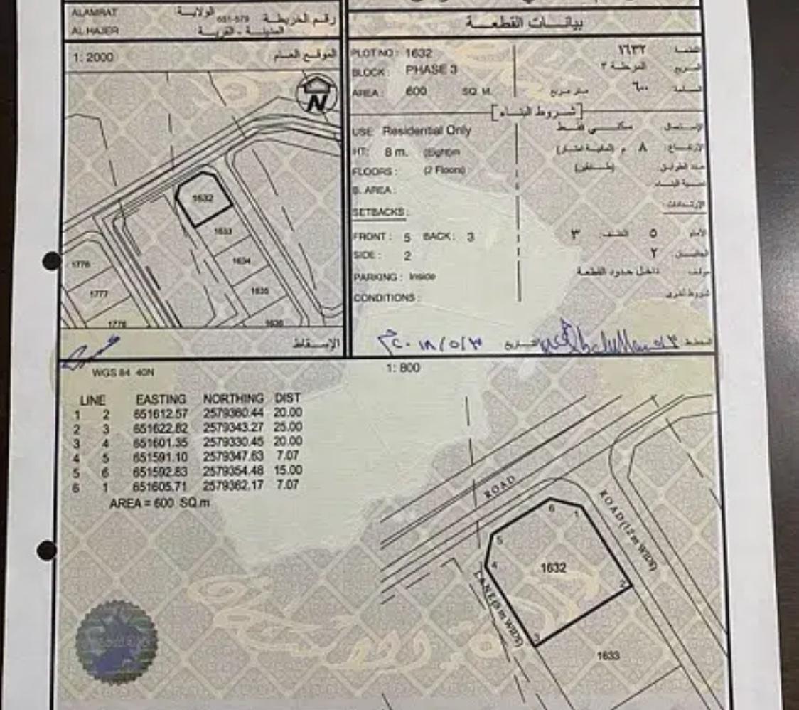 Residential Land in Muscat, Al Amrat
