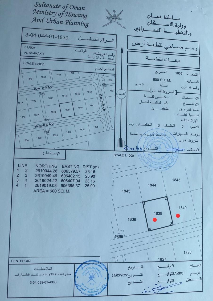 Residential Land in Ash Shakhakhit, Barka