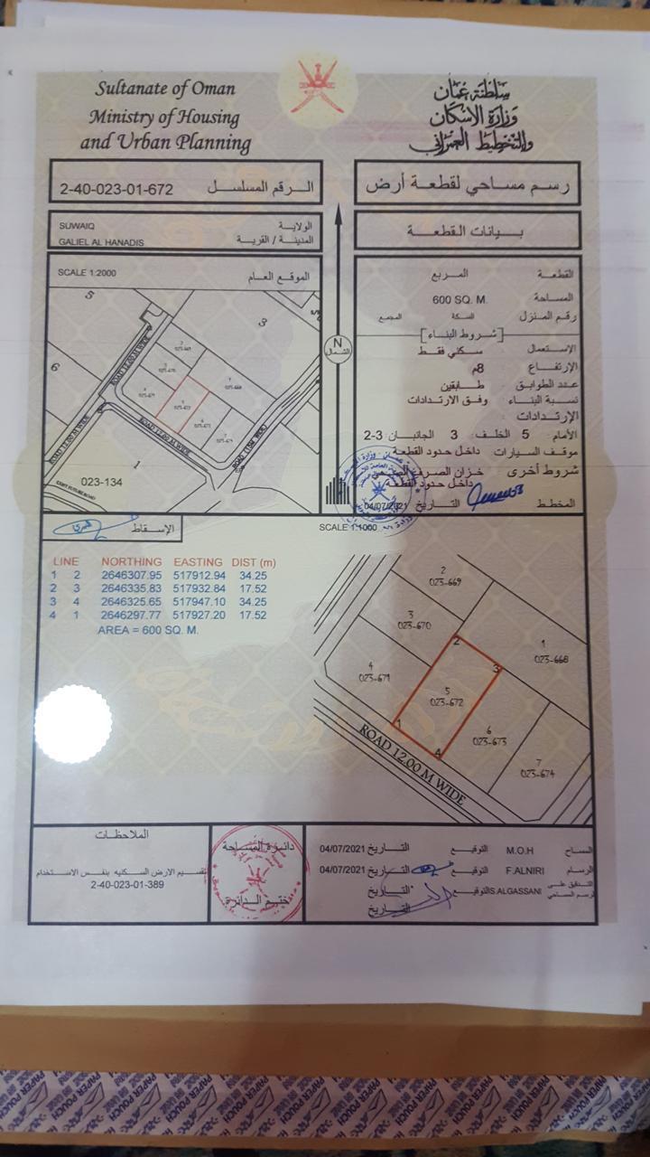 Residential Land in As Suwayq, Al Ghalil