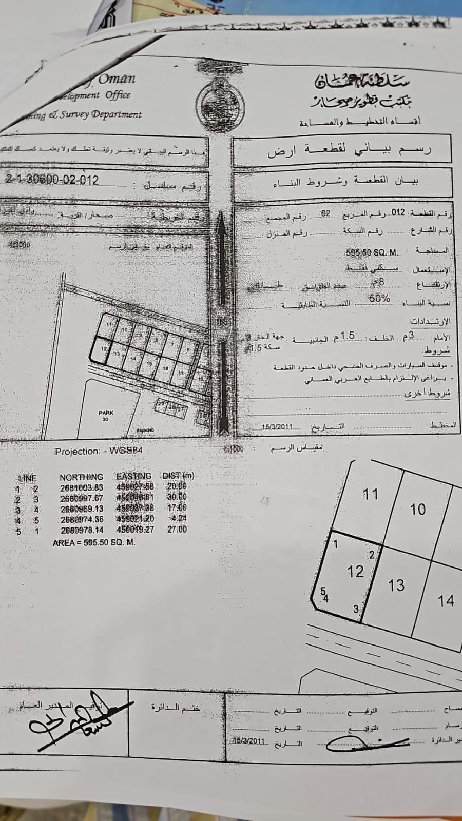 Residential Land in Sohar, Wadi Al Arad