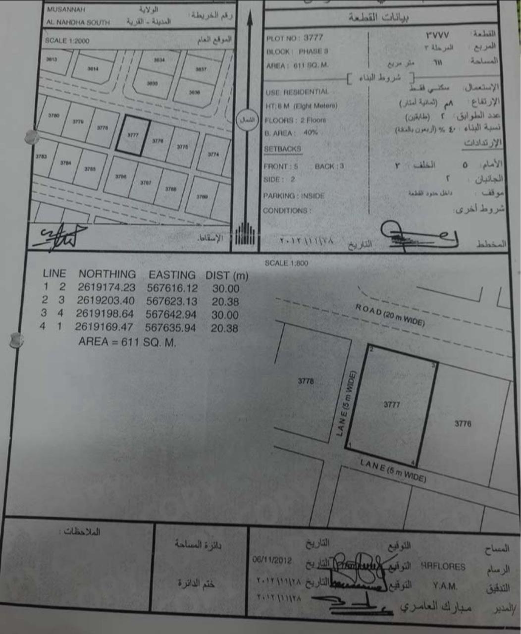 Residential Land in Al Musanaah, Al Mghsar Al Janub