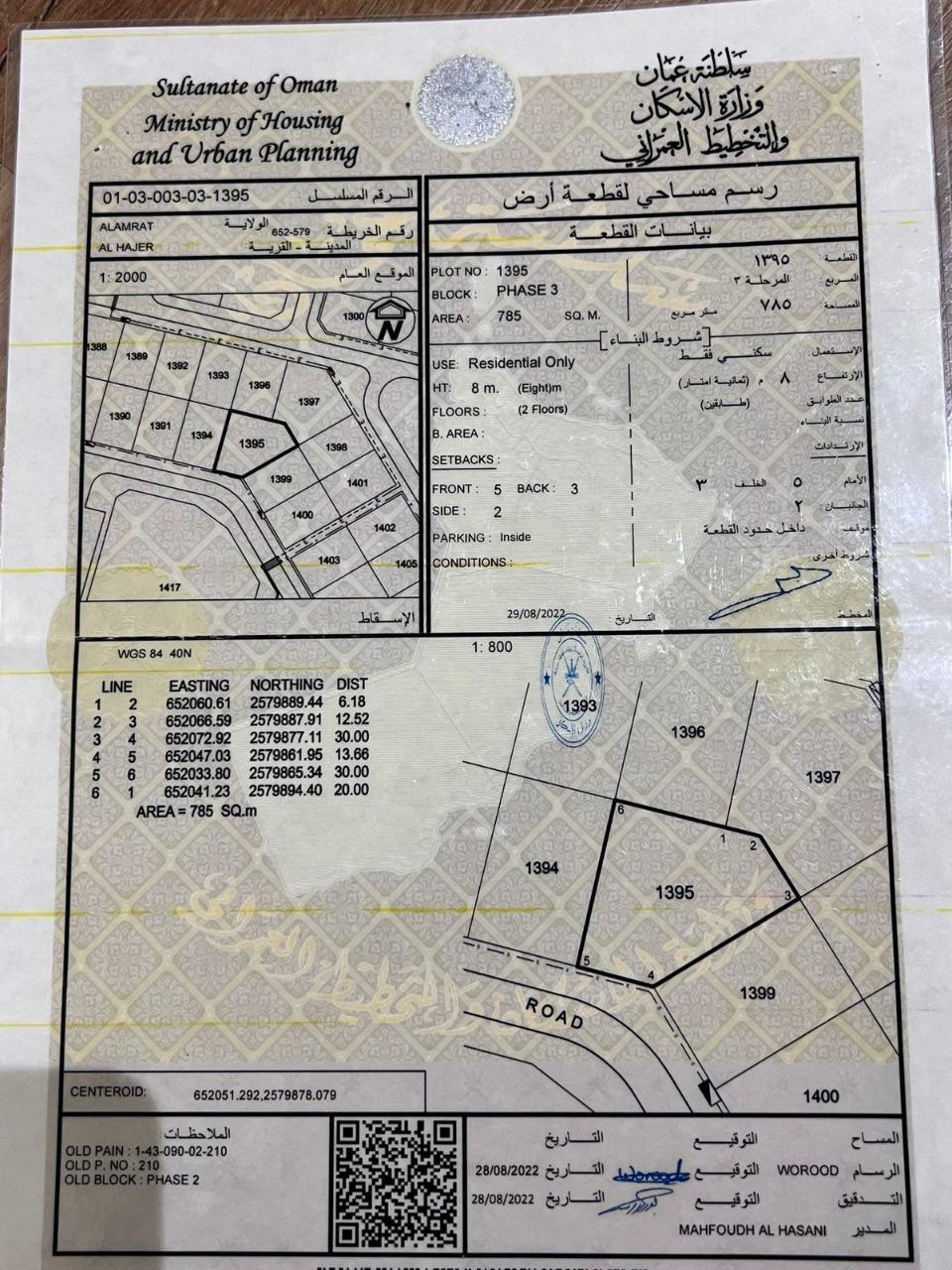 Residential Land in Muscat, Al Amrat