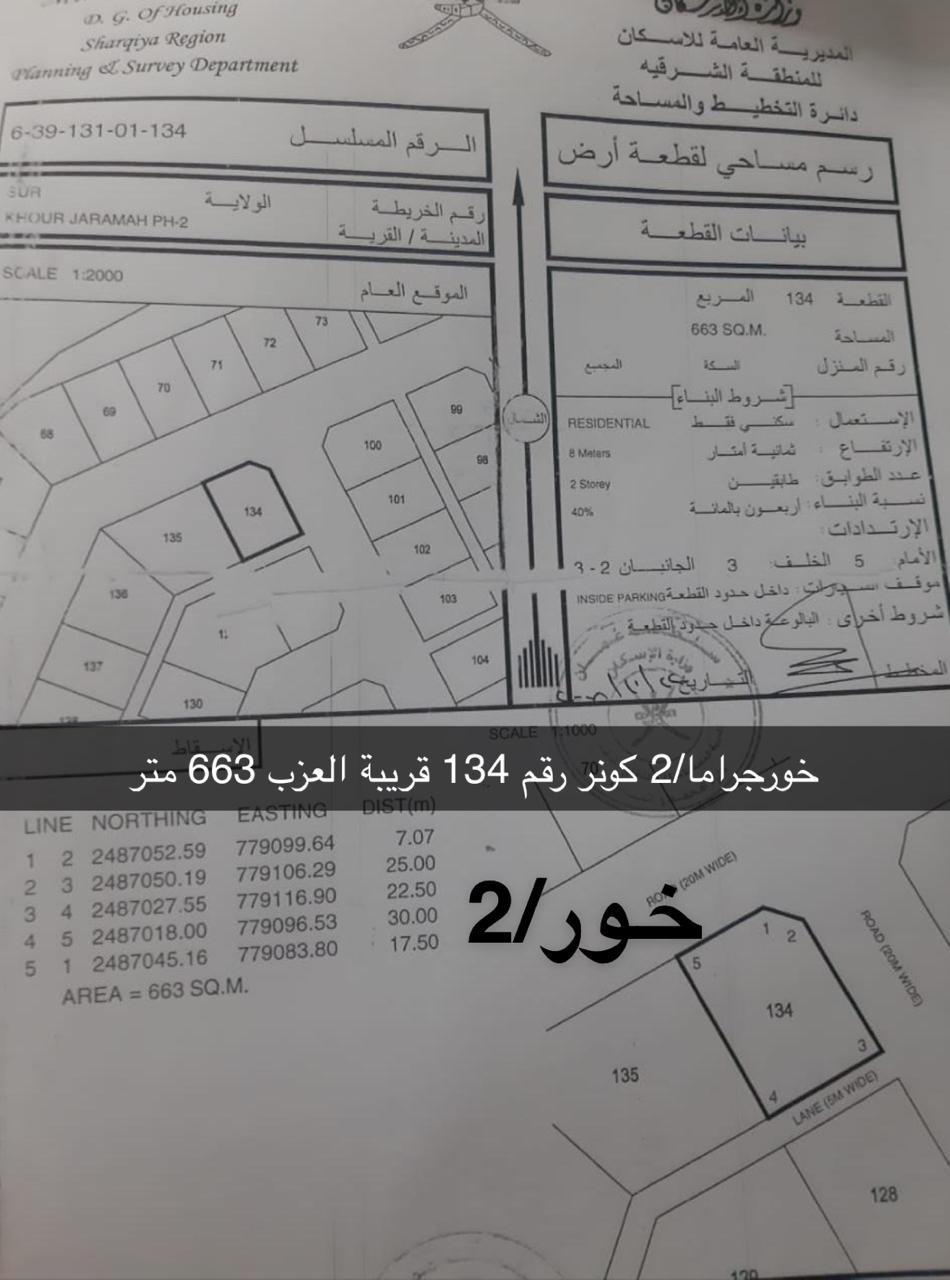 Residential Land in Sur, Ash Sharqiyah South