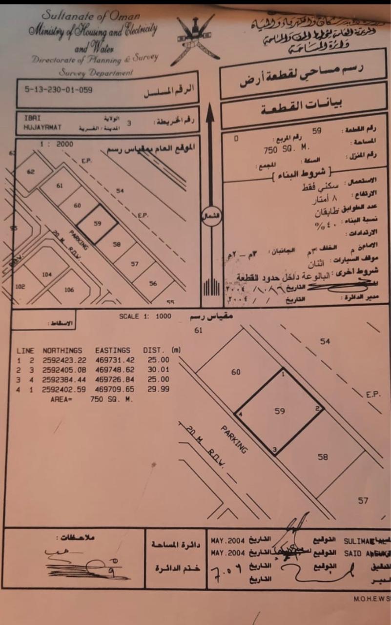 Residential Land in Hijayrmat, Ibri