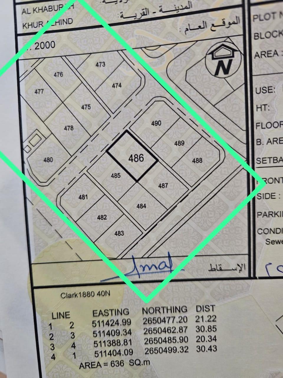Residential Land in Al Khaburah, Al Khaburah