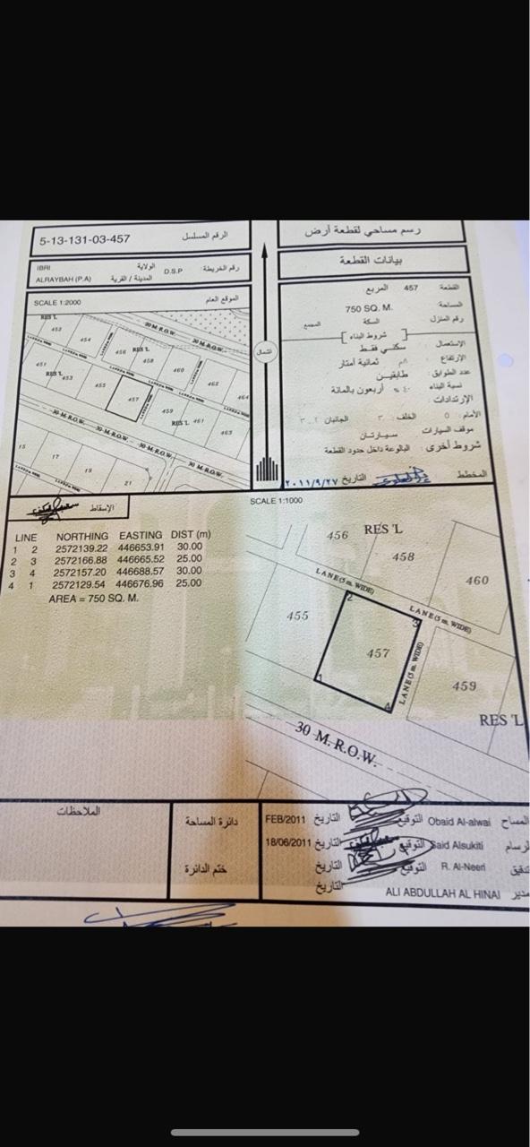 Residential Land in Ibri, Ibri