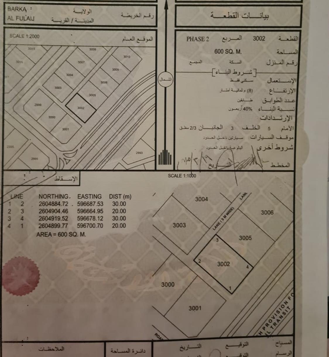 Residential Land in Barka, Al Fulayj