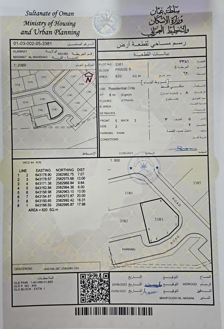 Residential Land in Muscat, Al Amrat