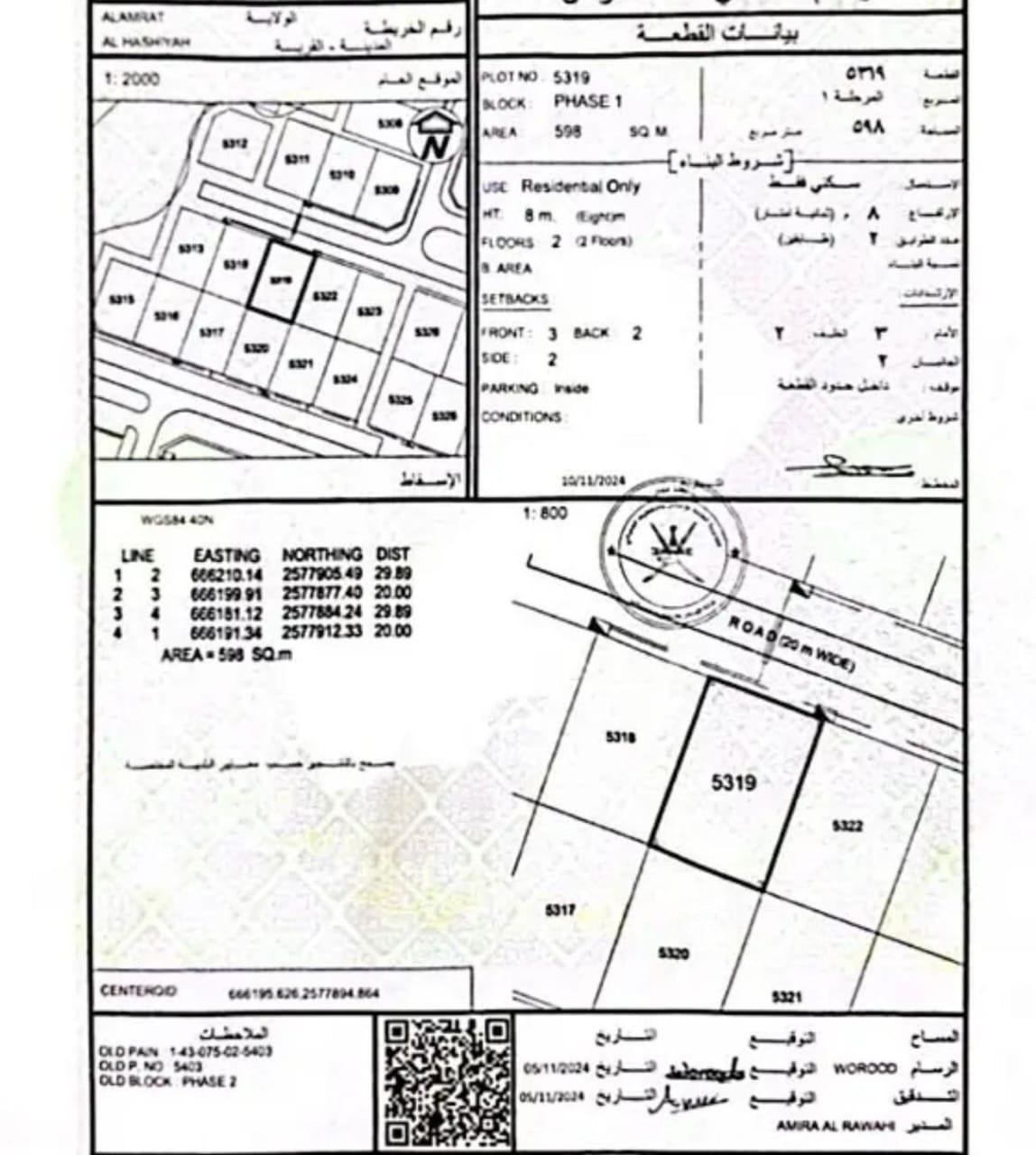 Residential Land in Muscat, Al Amrat