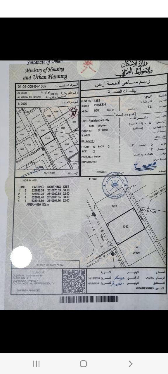 Residential Land in Al Mawalih Al Janubiyya, Muscat