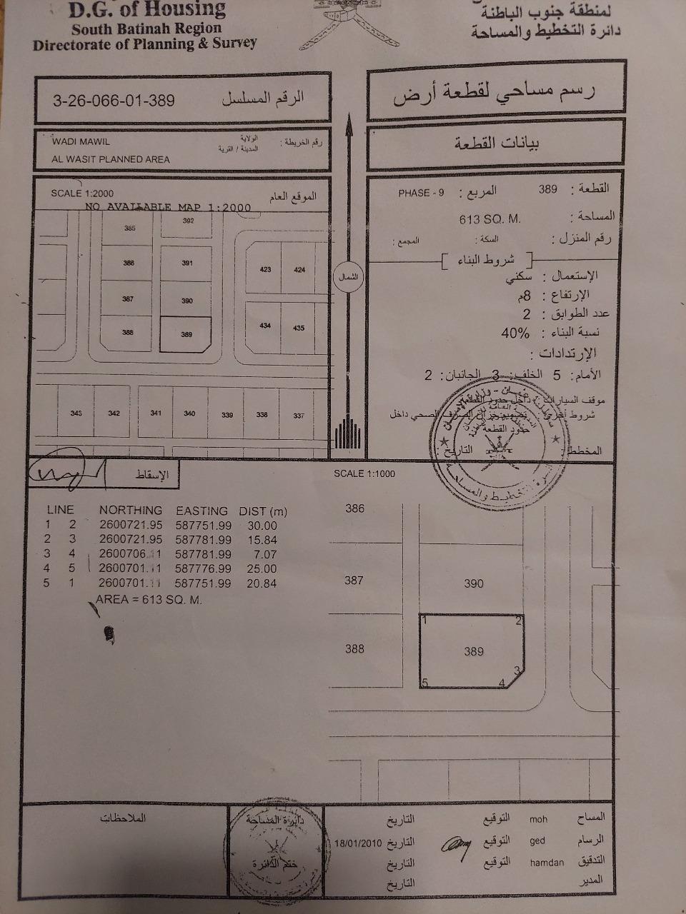Residential Land in Al Wasit, Al Maawil